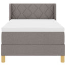 vidaXL Boxrugós ágy matracmal fejtámlával Tópszínű 200 x 100 cm szövet