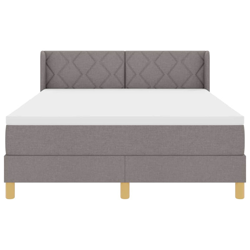 vidaXL Rugós Ágy matracmal fejtámlával Tópszínű 140 x 190 cm szövet