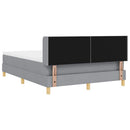 vidaXL Boxrugós ágy fejtámlával Világosszürke 200 x 140 cm szövet