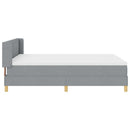 vidaXL Boxrugós ágy fejtámlával Világosszürke 200 x 140 cm szövet