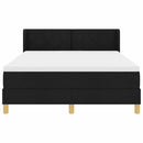 vidaXL Boxrugós ágy matracmal Fekete 200 x 140 cm Poliészter