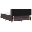 vidaXL Boxrugós ágy fejtámlával Sötét Barna 200 x 140 cm szövet