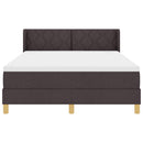 vidaXL Boxrugós ágy fejtámlával Sötét Barna 200 x 140 cm szövet