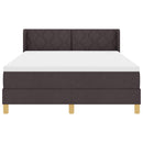 vidaXL Boxrugós ágy matracmal Sötétbarna és fehér 140 x 200 cm szövet