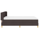vidaXL Boxrugós ágy fejtámlával Sötét Barna 200 x 140 cm szövet