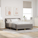 vidaXL Boxrugós ágy fejtámlával Tópszínű 200 x 140 cm szövet