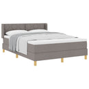 vidaXL Boxrugós ágy fejtámlával Tópszínű 200 x 140 cm szövet