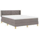 vidaXL Boxrugós ágy fejtámlával Tópszínű 200 x 140 cm szövet
