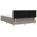 vidaXL Boxrugós ágy fejtámlával Tópszínű 200 x 140 cm szövet
