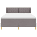 vidaXL Boxrugós ágy fejtámlával Tópszínű 200 x 140 cm szövet