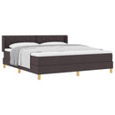 vidaXL Boxrugós ágy fejtámlával Sötét Barna 200 x 180 cm szövet