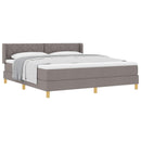 vidaXL Boxrugós ágy fejtámlával Tópszínű 200 x 180 cm szövet