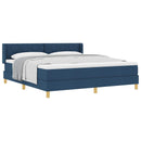 vidaXL Boxrugós ágy fejtámlával Kék 200 x 180 cm szövet