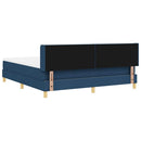 vidaXL Boxrugós ágy fejtámlával Kék 200 x 180 cm szövet