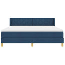 vidaXL Boxrugós ágy fejtámlával Kék 200 x 180 cm szövet
