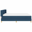 vidaXL Boxrugós ágy fejtámlával Kék 200 x 180 cm szövet