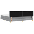 vidaXL Boxrugós ágy matracmal Világosszürke 200 x 200 cm szövet