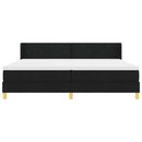 vidaXL Boxrugós ágy matracmal Fekete és Fehér 200 x 200 cm Hab