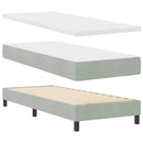 vidaXL Boxrugós ágy fejtámlával Világosszürke 200 x 80 cm Bársony