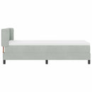 vidaXL Boxrugós ágy fejtámlával Világosszürke 200 x 80 cm Bársony