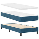 vidaXL Boxrugós ágy fejtámlával Sötét kék 200 x 80 cm Bársony