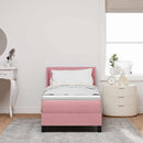 vidaXL Boxrugós ágy fejtámlával Rózsaszín 200 x 80 cm Bársony