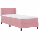 vidaXL Boxrugós ágy fejtámlával Rózsaszín 200 x 80 cm Bársony