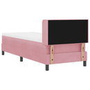 vidaXL Boxrugós ágy fejtámlával Rózsaszín 200 x 80 cm Bársony