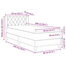 vidaXL Boxrugós ágy fejtámlával Rózsaszín 200 x 80 cm Bársony