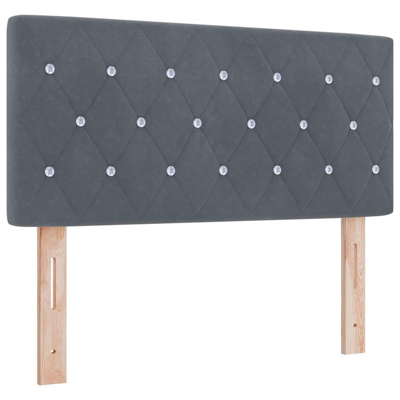 vidaXL Box Spring ágy matraccal fekete 100x200 cm bársonyos matracmal