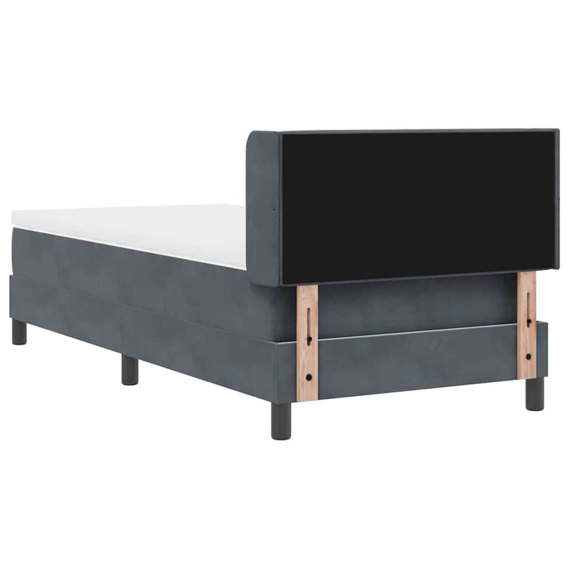 vidaXL Box Spring ágy matraccal fekete 100x200 cm bársonyos matracmal