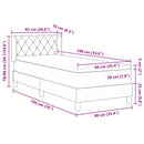 vidaXL Boxrugós ágy fejtámlával Rózsaszín 190 x 90 cm Bársony