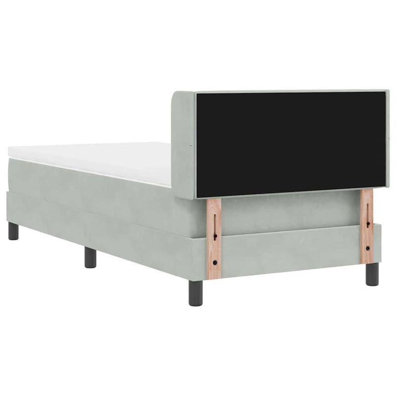 vidaXL Box Spring ágy matraccal fekete 100x200 cm bársonyos matracmal