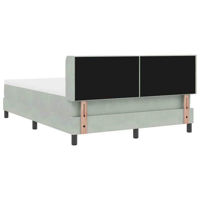 vidaXL Box Spring ágy matraccal fekete 100x200 cm bársonyos matracmal