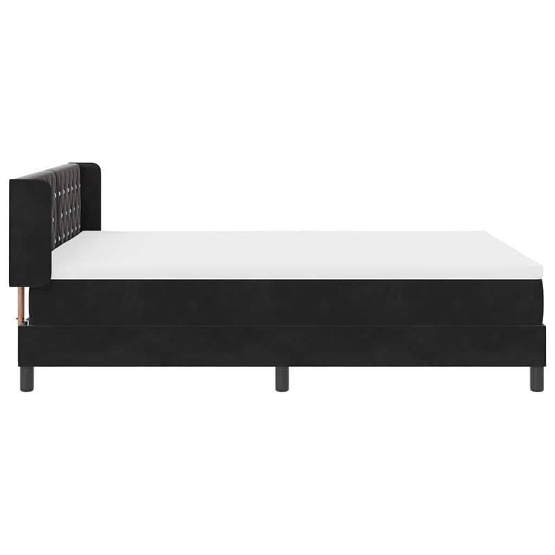 vidaXL Box Spring ágy matraccal fekete 100x200 cm bársonyos Fekete