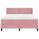 vidaXL Boxrugós ágy fejtámlával Rózsaszín 200 x 140 cm Bársony