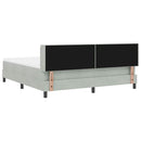 vidaXL Boxrugós ágy fejtámlával Világosszürke 200 x 180 cm Bársony