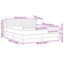 vidaXL Boxrugós ágy fejtámlával Világosszürke 200 x 180 cm Bársony