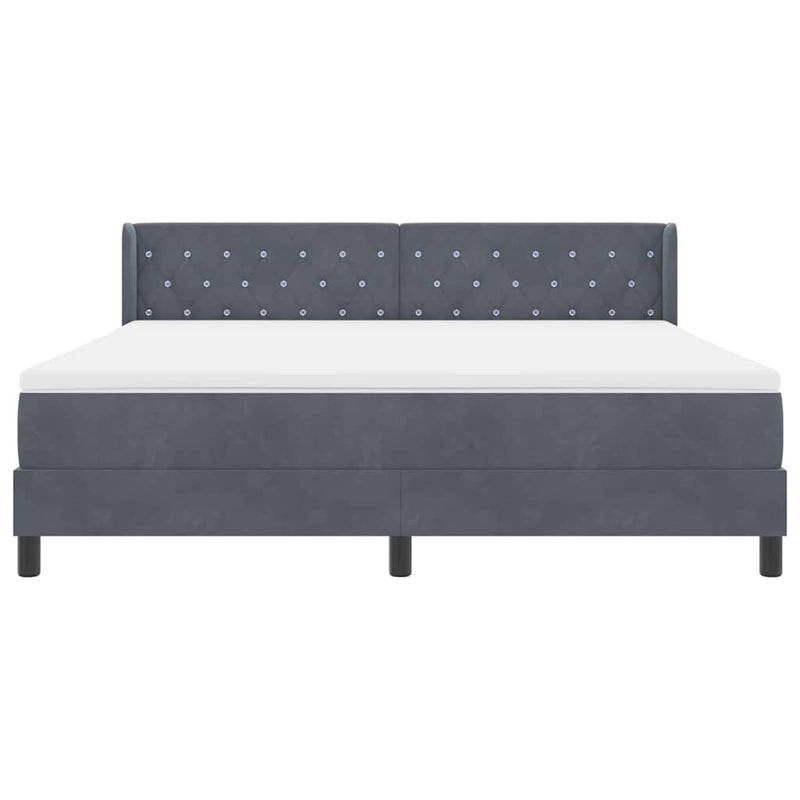 vidaXL Box Spring ágy matraccal fekete 100x200 cm bársonyos matracmal