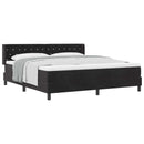 vidaXL Boxrugós ágy fejtámlával Fekete 200 x 180 cm Bársony