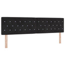 vidaXL Boxrugós ágy fejtámlával Fekete 200 x 180 cm Bársony