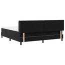 vidaXL Boxrugós ágy fejtámlával Fekete 200 x 180 cm Bársony