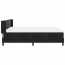 vidaXL Boxrugós ágy fejtámlával Fekete 200 x 180 cm Bársony