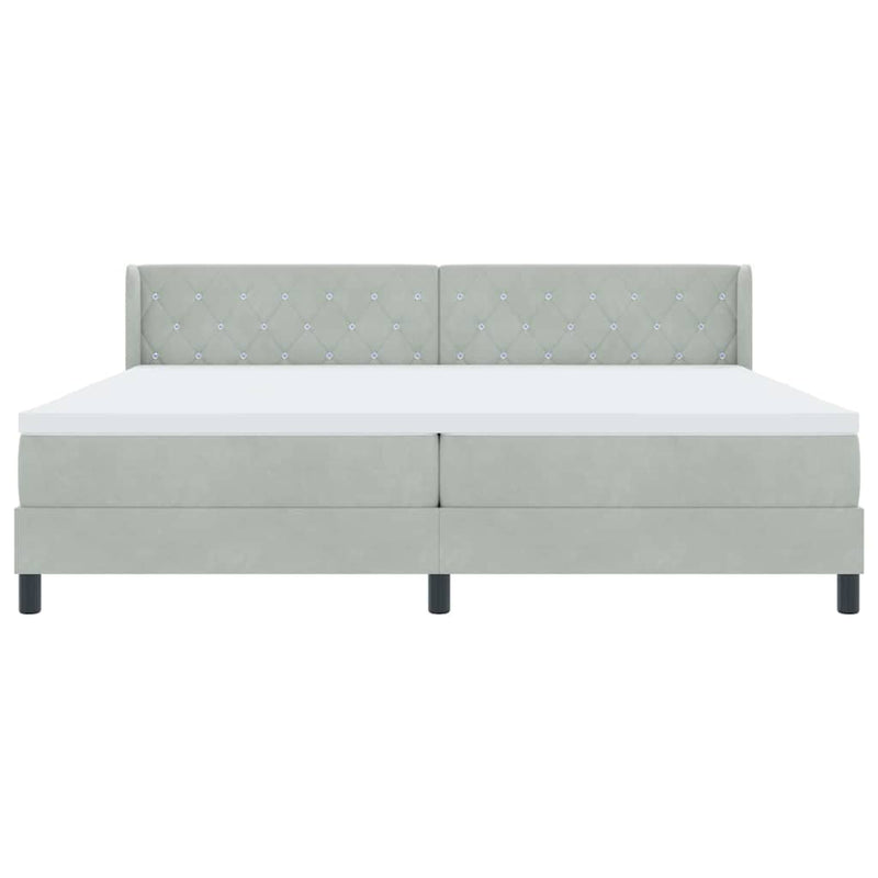 vidaXL Box Spring ágy matraccal fekete 100x200 cm bársonyos matracmal
