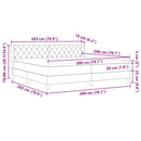 vidaXL Boxrugós ágy fejtámlával Világosszürke 200 x 200 cm Bársony