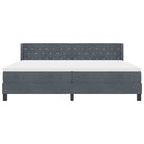 vidaXL Box Spring ágy matraccal fekete 100x200 cm bársonyos matracmal