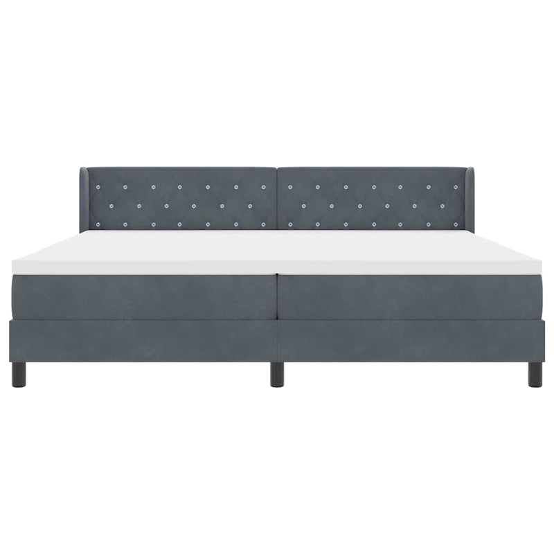 vidaXL Box Spring ágy matraccal fekete 100x200 cm bársonyos matracmal