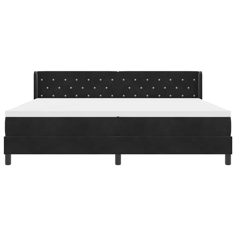 vidaXL Box Spring ágy matraccal fekete 100x200 cm bársonyos Fekete