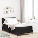 vidaXL Boxrugós ágy fejtámlával Fekete 200 x 80 cm Bársony
