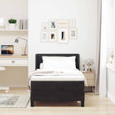 vidaXL Boxrugós ágy fejtámlával Fekete 200 x 80 cm Bársony